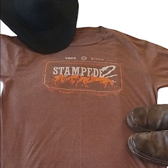TACC UT Austin Brown Stampede2 Commemorative T-Shirt sz XL - Picture 2 of 6